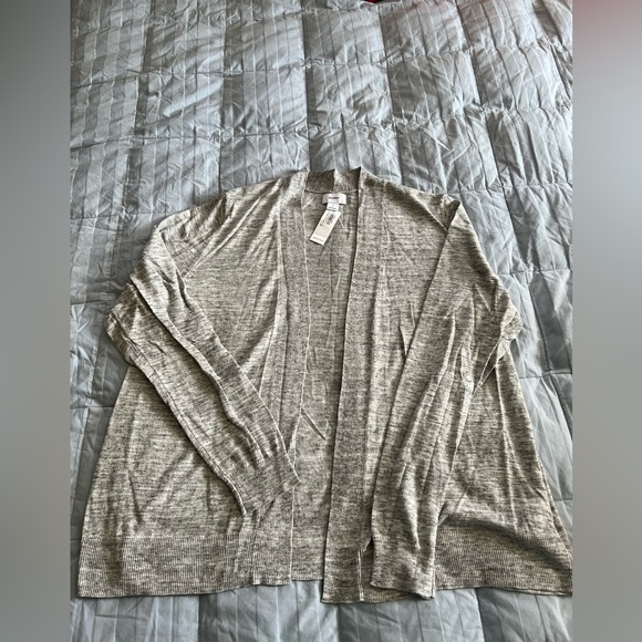 NWT Old Navy Heather gray open front cardigan sweater. Lightweight. XL - Picture 2 of 7